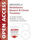 Archives Of Rehabilitation Research And Clinical Translation