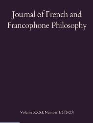 Journal Of French And Francophone Philosophy