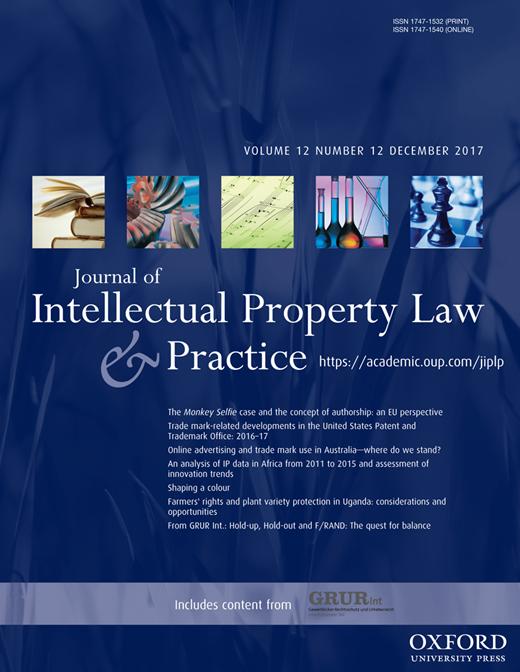 Journal Of Intellectual Property Law & Practice