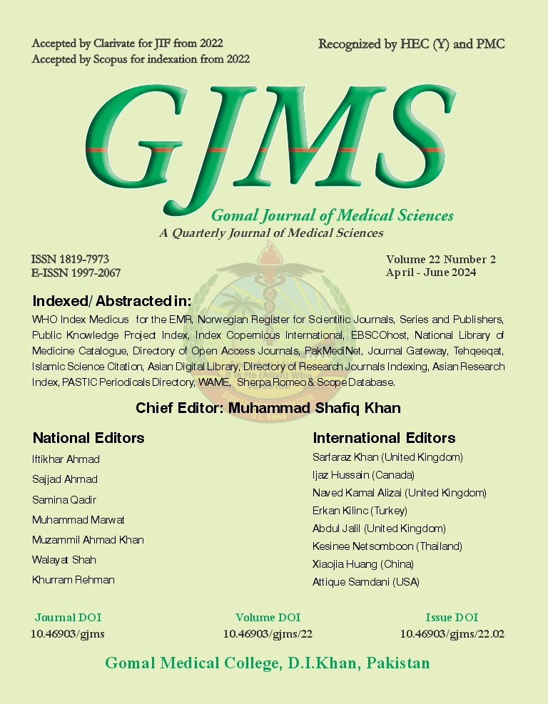 Gomal Journal Of Medical Sciences