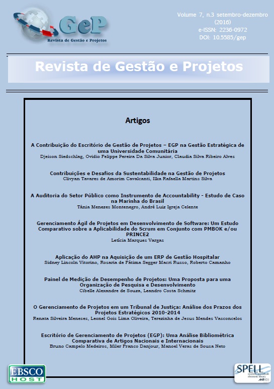 Revista De Gestao E Projetos